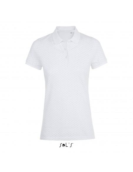 POLO DONNA A POIS A MANICA CORTA
