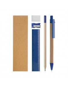 SET PENNA+MATITA+RIGHELLO+GOMMA+TEMPERAMATITE