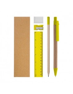 SET PENNA+MATITA+RIGHELLO+GOMMA+TEMPERAMATITE 2
