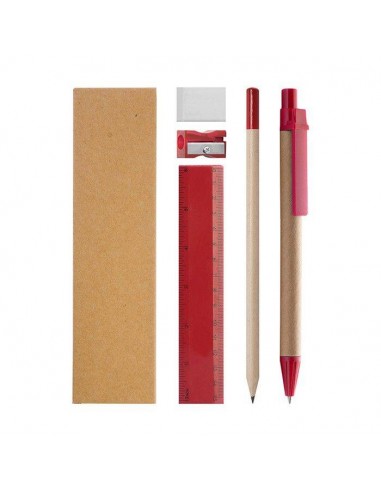 SET PENNA+MATITA+RIGHELLO+GOMMA+TEMPERAMATITE