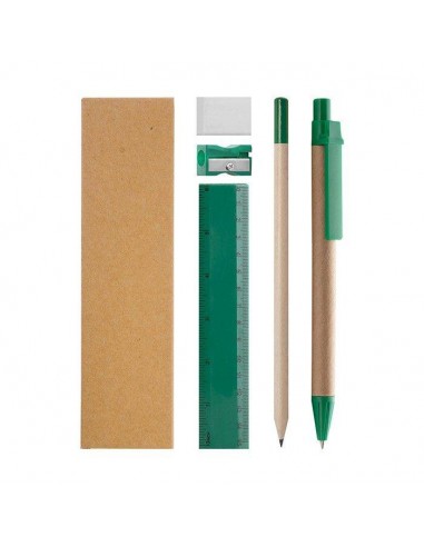 SET PENNA+MATITA+RIGHELLO+GOMMA+TEMPERAMATITE