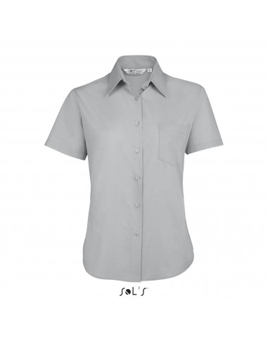 CAMICIA DONNA MANICA CORTA POPELINE
