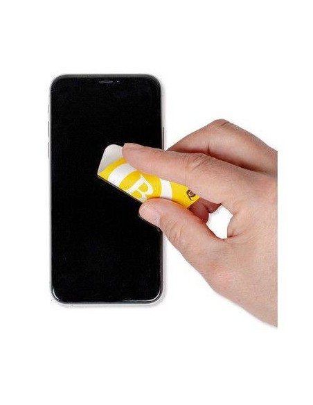 PORTACARD APPLICABILE AL TELEFONINO CON PANNO PER PULIZIA