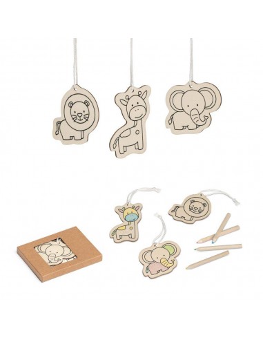 SET DI 3 SAGOME IN LEGNO DA COLOARE