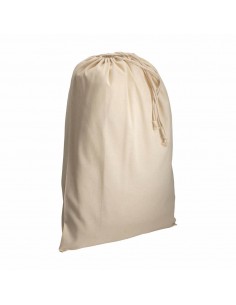 SACCHETTO IN COTONE NATURALE CON CHIUSURA A STROZZO CM15X20 2