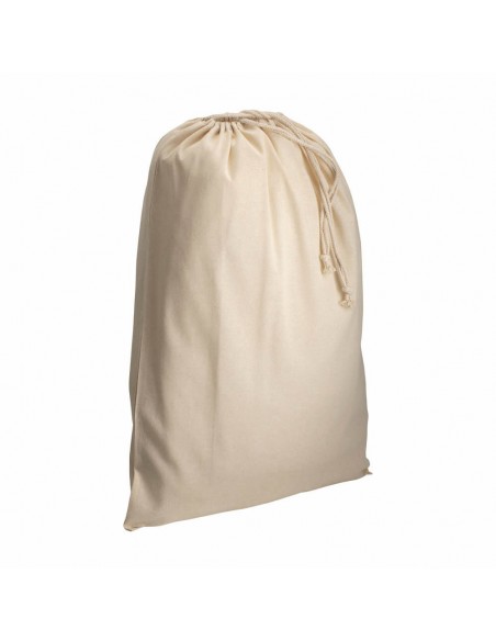 SACCHETTO IN COTONE NATURALE CON CHIUSURA A STROZZO CM15X20