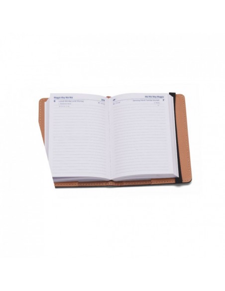 AGENDA GIORNALIERA CM 9X13 IN SUGHERO CON ELASTICO