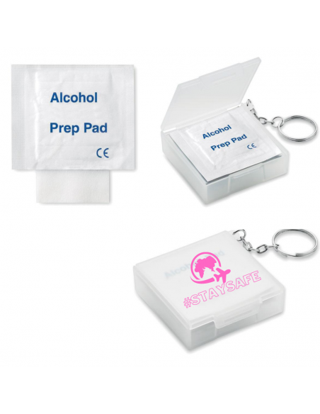 BOX CON 10 SALVIETTE UMIDIFICATE ALCOL AL 70%