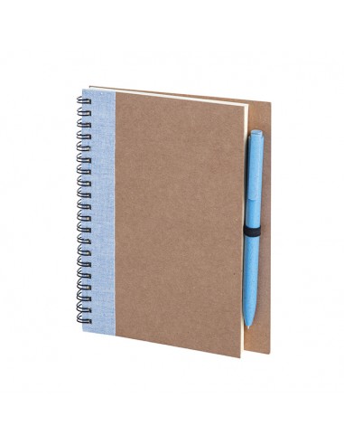 NOTES IN SPIRALE E PENNA IN PAGLIA DI FRUMENTO