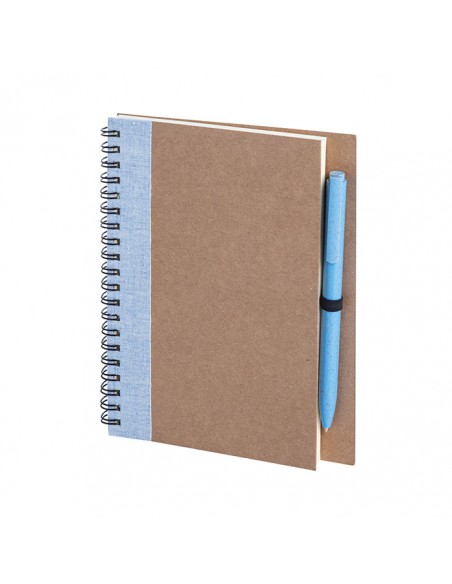 NOTES IN SPIRALE E PENNA IN PAGLIA DI FRUMENTO