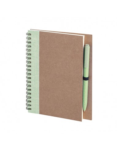 NOTES IN SPIRALE E PENNA IN PAGLIA DI FRUMENTO