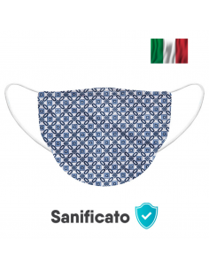 Mascherina fantasia  100%cotone made in italy