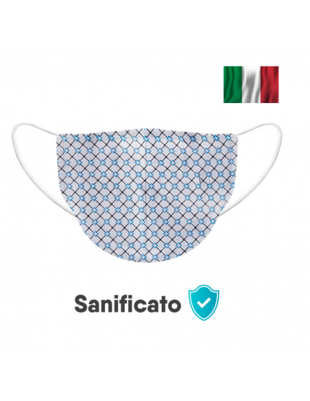 Mascherina fantasia  100%cotone made in italy