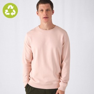 FELPA GIROCOLLO IN COTONE RICICLATO CERTIFICATO