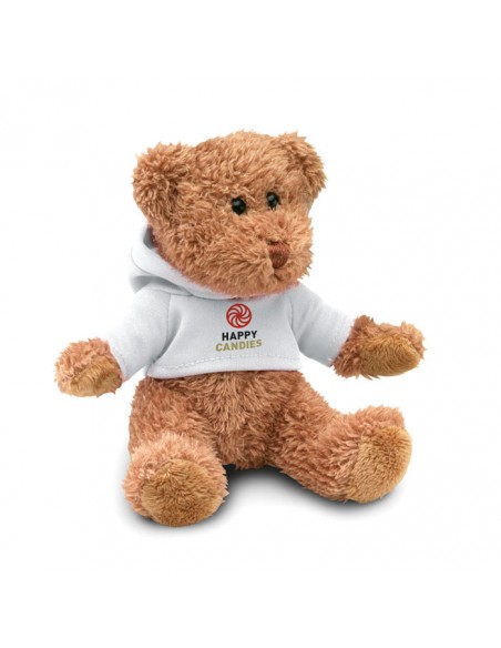 PELUCHE ORSACCHIOTTO CON T-SHIRT CON CAPPUCCIO