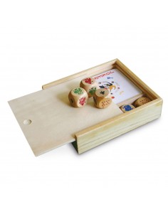 SET DA GIOCO 2 IN 1 IN SCATOLA DI LEGNO