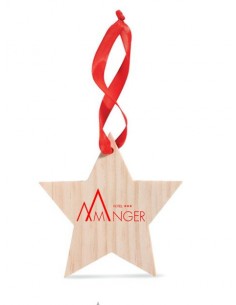 DECORAZIONE NATALIZIE IN LEGNO STELLA 2