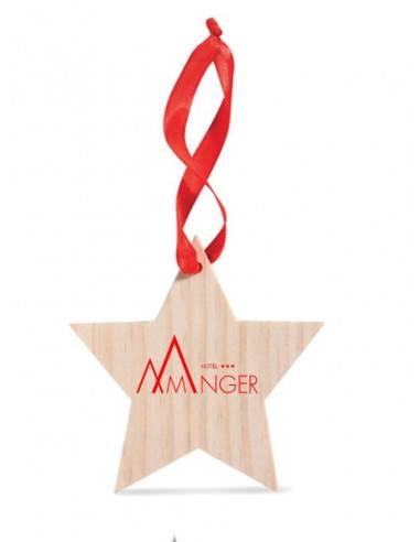 DECORAZIONE NATALIZIE IN LEGNO STELLA