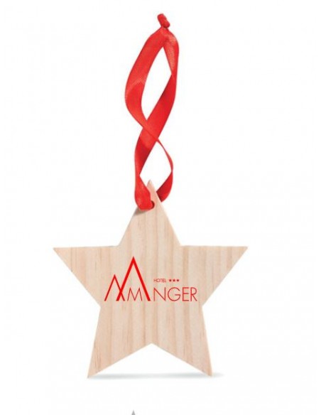 DECORAZIONE NATALIZIE IN LEGNO STELLA