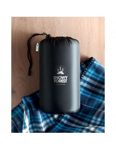 COPERTA DA VIAGGIO A QUADRI IN PILE E RPET