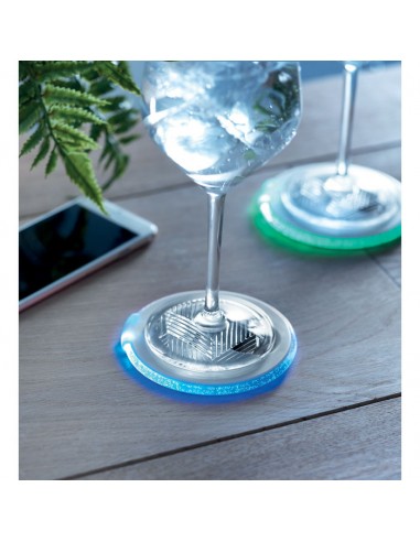 SOTTOBICCHIERE LUMINOSO A LED