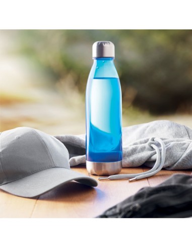 BORRACCIA DA 600 ML IN TRITAN CON TAPPO E BASE IN ACCIAIO