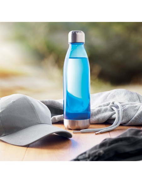 BORRACCIA DA 600 ML IN TRITAN CON TAPPO E BASE IN ACCIAIO