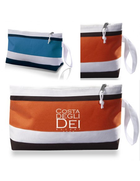 BEAUTY CASE CON MANIGLIA LATERALE E LACCETTI TIRAZIP