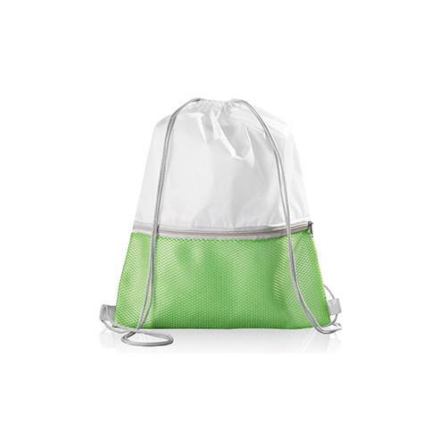SACCA ZAINO CON TASCA FRONTALE IN MESH CHIUSA DA ZIP