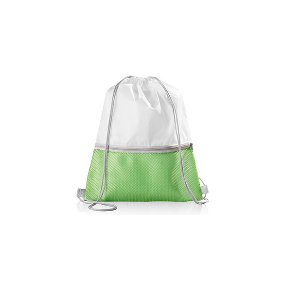 SACCA ZAINO CON TASCA FRONTALE IN MESH CHIUSA DA ZIP