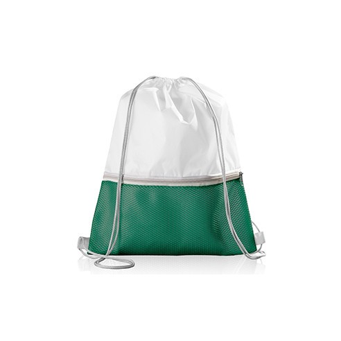SACCA ZAINO CON TASCA FRONTALE IN MESH CHIUSA DA ZIP