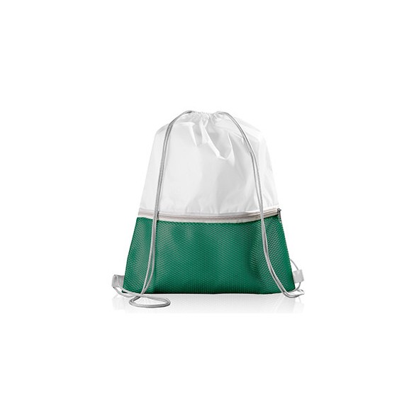 SACCA ZAINO CON TASCA FRONTALE IN MESH CHIUSA DA ZIP