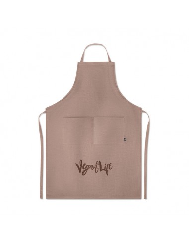 GREMBIULE DA CUCINA CON 2 TASCHE IN 100% CANAPA