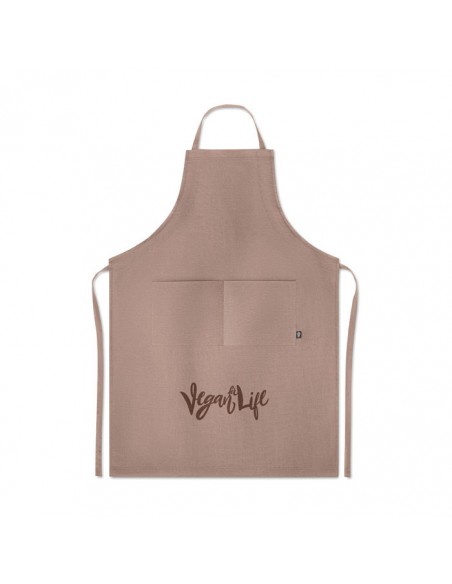 GREMBIULE DA CUCINA CON 2 TASCHE IN 100% CANAPA