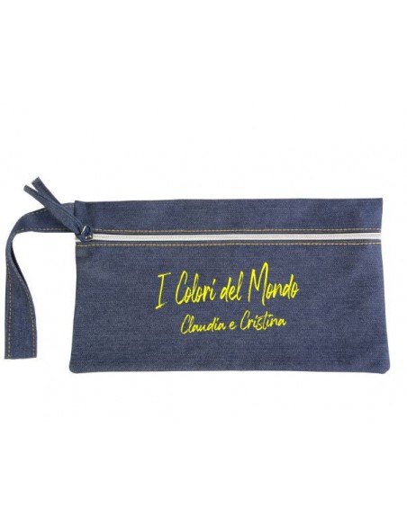 PORTADOCUMENTI DA VIAGGIO IN DENIM CON MANIGLIA CM29X16