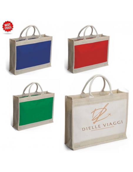 BORSA MARE IN IUTA E CANVAS