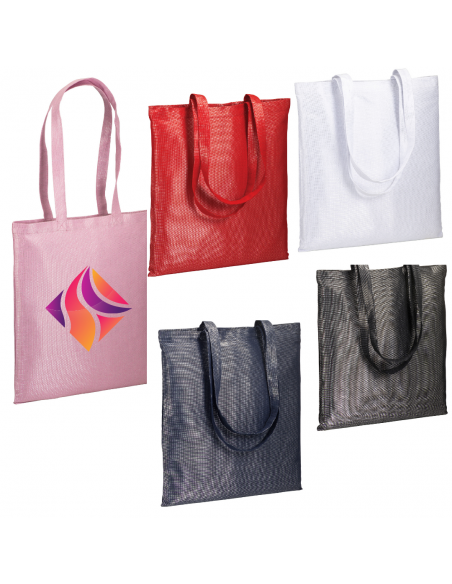 Shopper in policotone brillante con manici lunghi 150 gm2