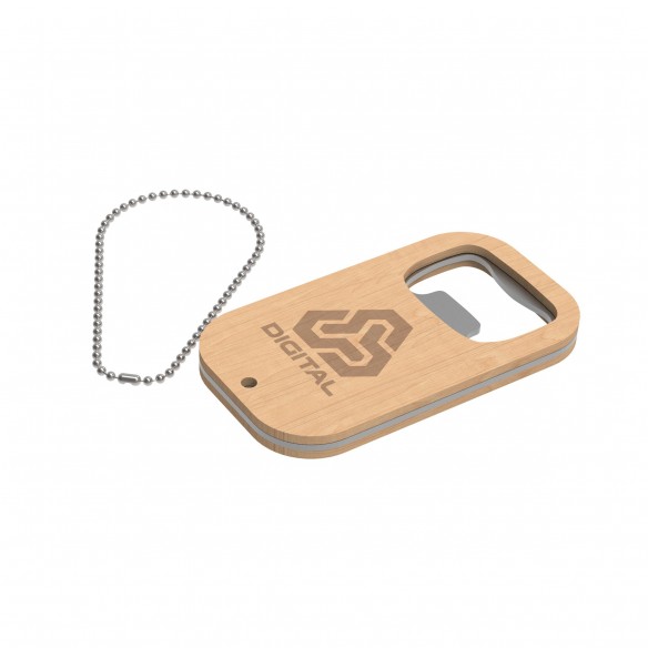 Portachiavi in legno apribottiglie