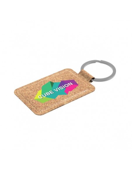 Portachiavi in sughero con stampa a colori