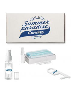 SET STAYSAFE MASCHERINA GEL PORTACHIAVI ANTICONTATTO