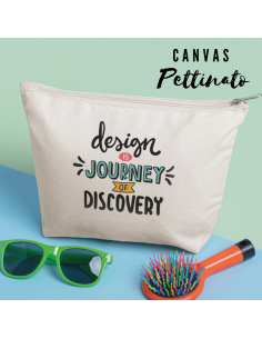 Beauty in cotone canvas pettinato con zip