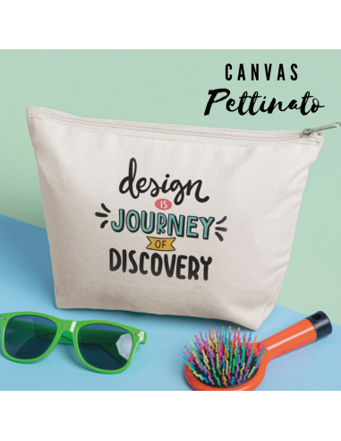 Beauty in cotone canvas pettinato con zip