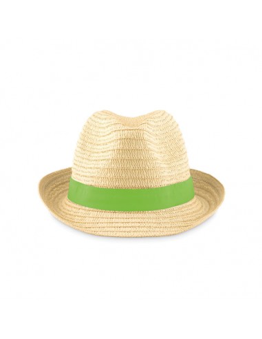 Cappello in paglia con fascia brandizzata