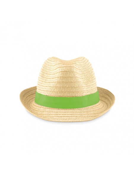 Cappello in paglia con fascia brandizzata