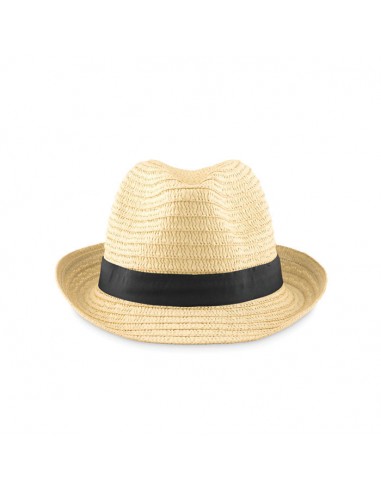 Cappello in paglia con fascia brandizzata
