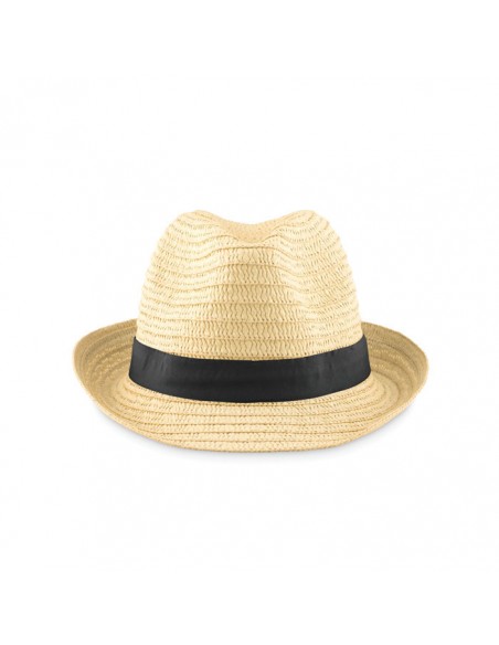 Cappello in paglia con fascia brandizzata