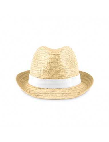 Cappello in paglia con fascia brandizzata