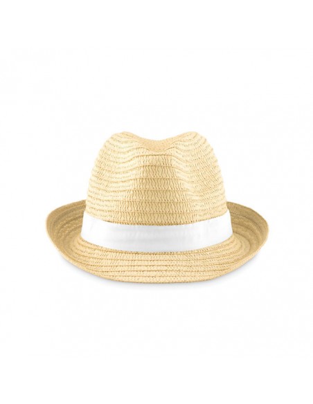 Cappello in paglia con fascia brandizzata