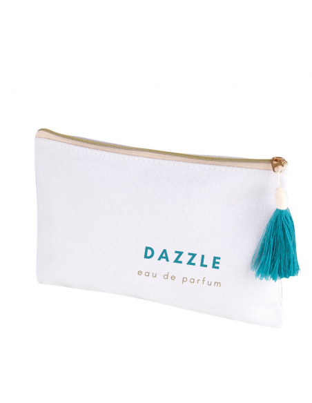 Pochette con chiusura a zip in cotone