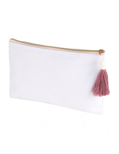 Pochette con chiusura a zip in cotone